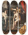 Triptych art skateboard deck of Artemisia Gentileschi Betsabea Al Bagno by Artemisia Gentileschi (1593-1654)