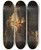 Triptych art skateboard deck of Rembrandt Van Rijn The Descent From The Cross by Rembrandt Van Rijn (1606-1669)