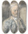 Triptych art skateboard deck of Hercules Brabazon Brabazon Portrait Of A Man by Hercules Brabazon Brabazon (1821-1906)