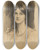 Triptych art skateboard deck of John Singer Sargent Portrait Of Angela Mcinnes Later Angela Thirkell Granddaughter Of Sir Edward Burnejones by John Singer Sargent (1856-1925)