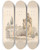 Triptych art skateboard deck of William Alexander Mourning At A Tomb by William Alexander (1767-1816)