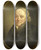 Triptych art skateboard deck of Jan Cornelis Van Rossum Portrait Of Johannes Kinker Poet And Philosopher Professor At Lige by Jan Cornelis Van Rossum (1820-1905)
