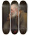 Triptych art skateboard deck of Joseph Wright Of Derby Study Of An Old Man by Joseph Wright Of Derby (1734-1797)