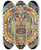 Triptych art skateboard deck of Adolf Wlfli Der Napf by Adolf Wolfli (1864-1930)
