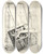 Triptych art skateboard deck of Max Beckmann Day And Dream Magic Mirror by Max Beckmann (1884-1950)