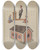 Triptych art skateboard deck of Eugene La Foret Toy School House by Eugene La Foret