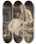 Triptych art skateboard deck of Jean Joseph Weerts Portrait Of Monsieur Dominique Jeanbaptiste Hugues In His Studio by Jean Joseph Weerts (1847-1927)