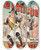 Triptych art skateboard deck of Alfred Choubrac Th Des Menusplaisirs Le Ftiche by Alfred Choubrac (1853-1902)