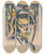 Triptych art skateboard deck of Gejza Schiller Mans Head by Gejza Schiller (1895-1927)