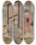 Triptych art skateboard deck of Suzuki Harunobu Righteousness Two Boy Prostitutes Seated By A Candle From An Untitled Series Of The Five Confucian Virtues by Suzuki Harunobu (1724-1770)