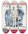 Triptych art skateboard deck of Us Information Agency Eight National Convention Phi Veterans Legion by U S Information Agency (1953-1999)