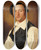 Triptych art skateboard deck of Nils Jakob Olsson Blommr Johan Knutson by Nils Jakob Olsson Blommer (1816-1853)