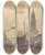 Triptych art skateboard deck of Thomas Shotter Boys The Church Of St Magnus The Martyr London Bridge With The Monument In The Background by Thomas Shotter Boys (1803-1874)