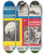 Triptych art skateboard deck of Us Information Agency Whether Providing For Defense Building A Railway Or Sharing Culture Cento Means Progress by U S Information Agency (1953-1999)