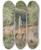 Triptych art skateboard deck of Marie Egner Ziegelbrcke Mit Einer Steinfigur Mdling by Marie Egner (1850-1940)