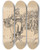 Triptych art skateboard deck of Adolphe Lon Willette Valmy by Adolphe Leon Willette (1857-1926)