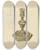 Triptych art skateboard deck of Philip Johnson Candlestick_9 by Philip Johnson