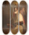Triptych art skateboard deck of Thomas Sully Cecelia Howard And Katherine Plowden Arousing The Prisoner Edward Griffith From His Slumber by Thomas Sully (1783-1872)