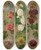 Triptych art skateboard deck of Follower Of Eugne Delacroix Untitled Flowers by Follower of Eugne Delacroix (1798-1863)