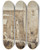 Triptych art skateboard deck of Franoismarius Granet A Priest Processing Through A Medieval Street In Viterbo by Franois-Marius Granet (1775-1849)