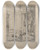 Triptych art skateboard deck of Marius Bauer Interieur Van De Hagia Sophia by Marius Bauer (1867-1932)