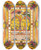 Triptych art skateboard deck of Adolf Wlfli Uhaja Von Indien Meine Liebe Taufpaatinn by Adolf Wolfli (1864-1930)