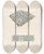 Triptych art skateboard deck of Clarence W Dawson Babys Hood by Clarence W Dawson
