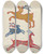 Triptych art skateboard deck of American 20Th Century Plate 3 From Portfolio Folk Art Of Rural Pennsylvania_4 by American 20Th Century