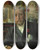 Triptych art skateboard deck of Paul Troubetzkoy Portrait Of A Gentleman by Paul Troubetzkoy