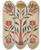 Triptych art skateboard deck of American 20Th Century Drawing For Plate 7 From Portfolio Folk Art Of Rural Pennsylvania_1 by American 20Th Century