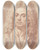 Triptych art skateboard deck of Benedetto Luti Portrait Of A Man by Benedetto Luti (1666-1724)