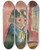 Triptych art skateboard deck of Walter Gramatt Woman At A Window by Walter Gramatte (1897-1929)