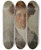 Triptych art skateboard deck of Isidor Kaufmann Study Of A Hasidic Man by Isidor Kaufmann (1853-1921)