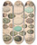 Triptych art skateboard deck of Lorenz Oken Allgemeine Naturgeschichte Fur Alle Stande Pl007 by Lorenz Oken (1779-1851)