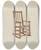 Triptych art skateboard deck of Dorothy Johnson Raw Hide Bottom Rocker by Dorothy Johnson