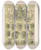 Triptych art skateboard deck of Albert Ilg Allegorien Und Embleme Vol Ii Pl044 by Albert Ilg (1847-1896)
