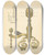 Triptych art skateboard deck of Hans Korsch Andiron One Of Pair_11 by Hans Korsch