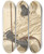 Triptych art skateboard deck of Alexandre Jacovleff Dessins Et Peintures Dafrique Pl 13 by Alexandre Jacovleff (1887-1938)