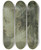 Triptych art skateboard deck of Charlesandr Van Loo Study Head Of A Young Girl Facing To The Left by Charles-Andr van Loo (1705-1765)