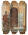 Triptych art skateboard deck of Rudolf Ernst A Holy Man By An Entrance by Rudolf Ernst (1854-1932)