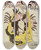 Triptych art skateboard deck of Georges De Feure Chimres Et Grimaces Chansons De Xavier Privas by Georges de Feure (1868-1943)