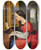 Triptych art skateboard deck of Anton Josef Drger St Cecilia by Anton Josef Drager (1794-1833)