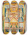Triptych art skateboard deck of Adolf Wlfli Leantikariesengrandhottell In Lionsee Indien by Adolf Wolfli (1864-1930)