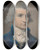 Triptych art skateboard deck of George Engleheart Portrait Of A Gentleman_2 by George Engleheart (1750-1829)