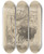 Triptych art skateboard deck of Marius Bauer Bazaar Met Drie Mannen by Marius Bauer (1867-1932)