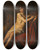 Triptych art skateboard deck of Caravaggio Saint John The Baptist_3 by Caravaggio (1571-1610)