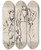 Triptych art skateboard deck of James Ensor Gentleman And Waiter by James Ensor (1860-1949)