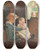 Triptych art skateboard deck of Jessie Willcox Smith So Diamond Sat Down Again And Took The Baby In His Lap by Jessie Willcox Smith (1863-1935)