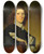 Triptych art skateboard deck of Johannes Cornelisz Verspronck Portrait Of A Seated Young Man by Johannes Cornelisz Verspronck (1600-1662)