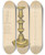Triptych art skateboard deck of Philip Johnson Candlestick_4 by Philip Johnson